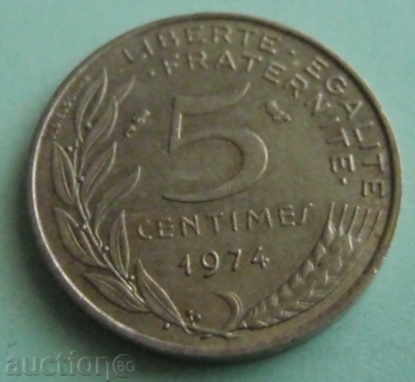 5 centimes-Franța-1974.