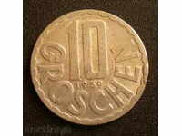 Австрия-10 гроша 1959г.