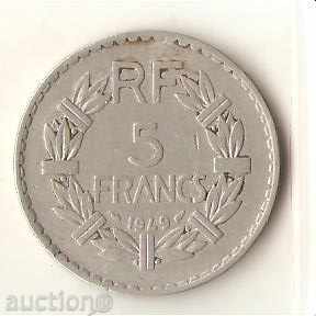 5 franci Franta 1949