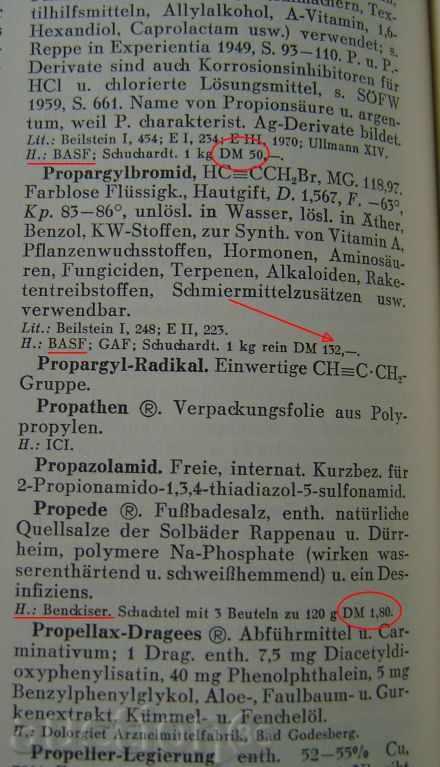 Römpp CHEMIE LEXIKON 1962 - CHEMICAL ENCYCLOPEDIA in 3 pts. with price 150.00 BGN | € 76.69