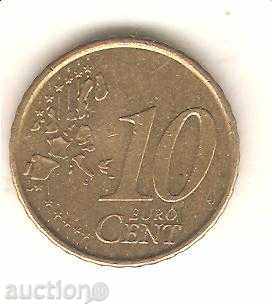 +Испания  10  евроцента  2005 г.    .