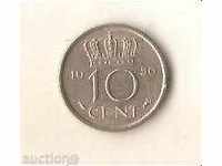 Холандия  10  цента    1956 г.