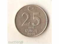 Турция  25  куруш    2005 г.