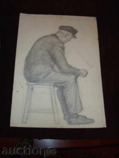 A pencil drawing, unsigned