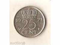 Netherlands 25 cents 1971