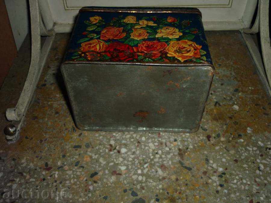 Delivery of Old Russian metal box of tea, box