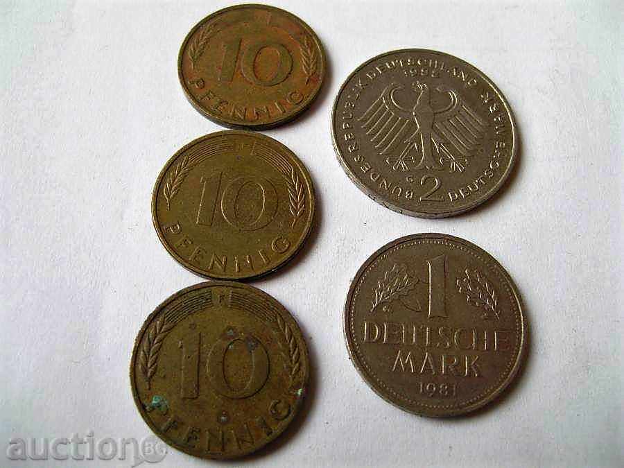 Lot German coins with price 5.00 BGN | € 2.56 Lot German coins with price 5.00 BGN | € 2.56