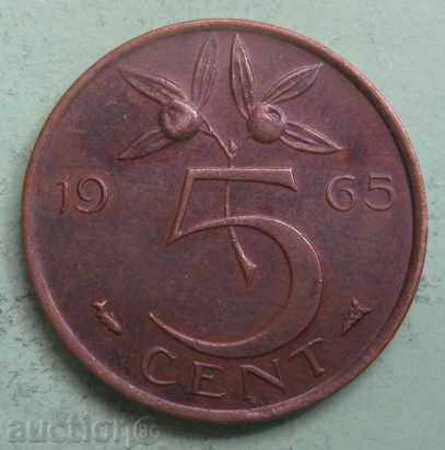 ХОЛАНДИЯ 5 цент-1965г.