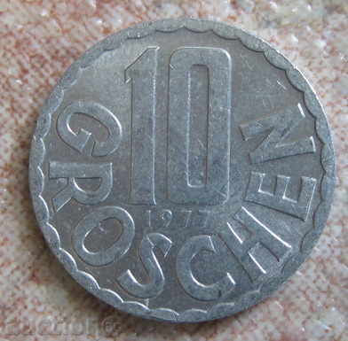 AUSTRIA-10 Penny-1977.