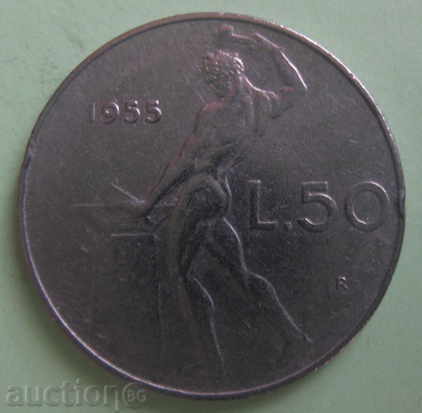 ΙΤΑΛΙΑ-50 λίρες-1955.