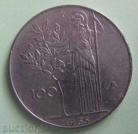 ΙΤΑΛΙΑ-100 λίρες-1965.
