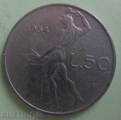 ΙΤΑΛΙΑ-50 λίρες-1954.