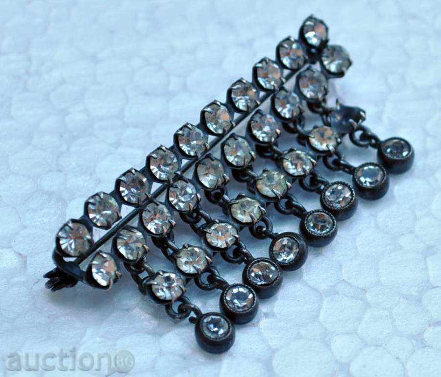 Доставка на Стара посребрена брошка