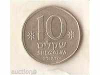 Израел  10  шекелa  1982 г.(5742)