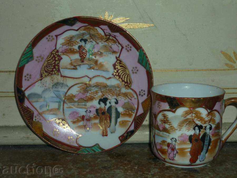 Beautiful service porcelain Japan early 20th century cup teapot jug - 6 Beautiful service porcelain Japan early 20th century cup teapot jug - 6