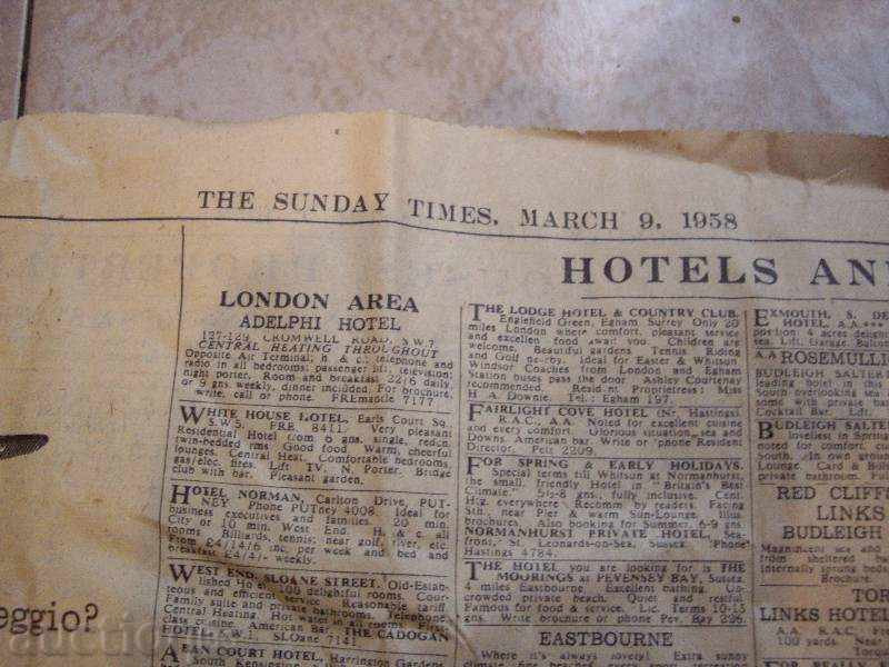 Part of an old English newspaper with price 5.00 BGN | € 2.56