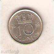 Netherlands 10 cents 1961