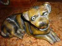 figurină de câine ceramice, ceramica figura