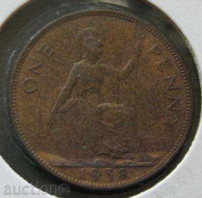 GREAT BRITAIN-1 penny-1938