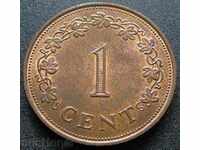 МАЛТА - 1 цент - 1972г.