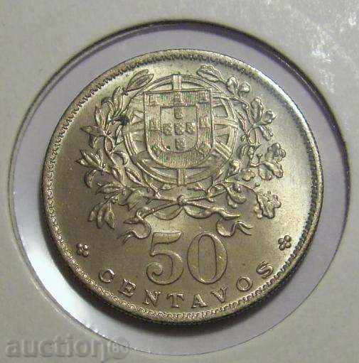 Portugalia 50 cenți 1966