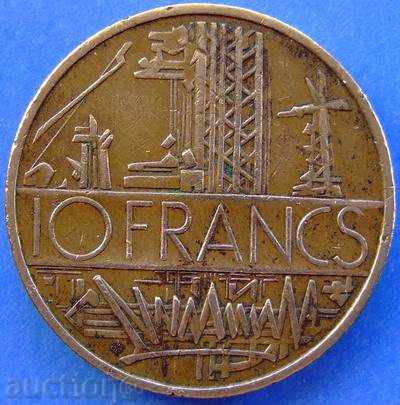 Франция 10 франка 1976