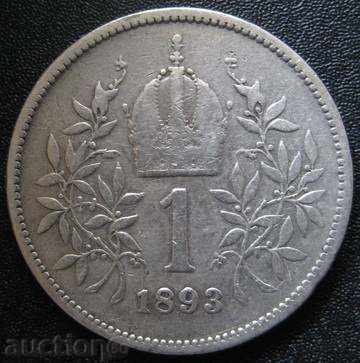 AUSTRIA - crown 1893 silver
