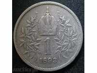 AUSTRIA - crown 1893 silver