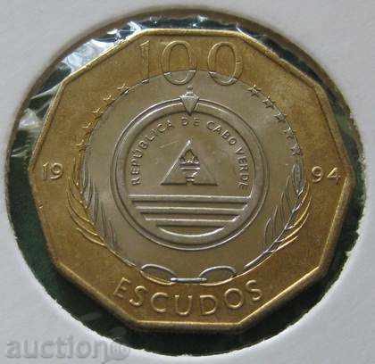 KAPO VERDE - 100 escudos 1994 - bimetal