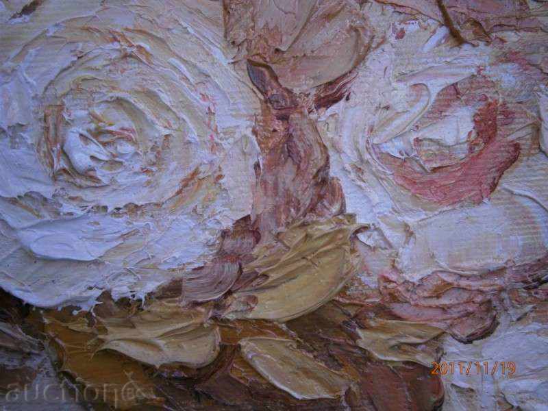 Picture - Vase with roses - oil on canvas - Petya Toneva - 5