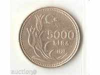 Турция  5000  лири  1992г.