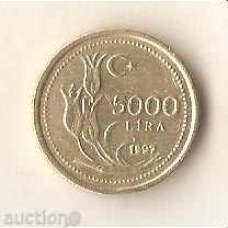 Турция  5000  лири  1997г.