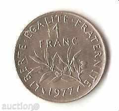 1 франк Франция 1977 г.