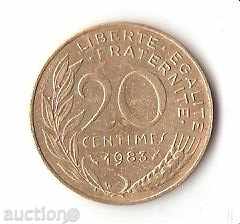 20 centimes Γαλλία 1983