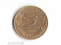 5 centimes Γαλλία 1986