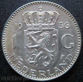 OLANDA - Gulden 1956. cu argint