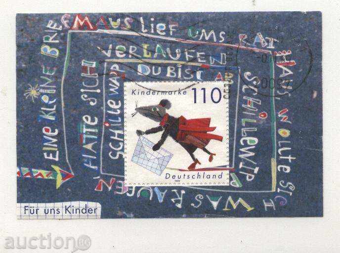 Клеймован блок Детка марка 1999 от Германия