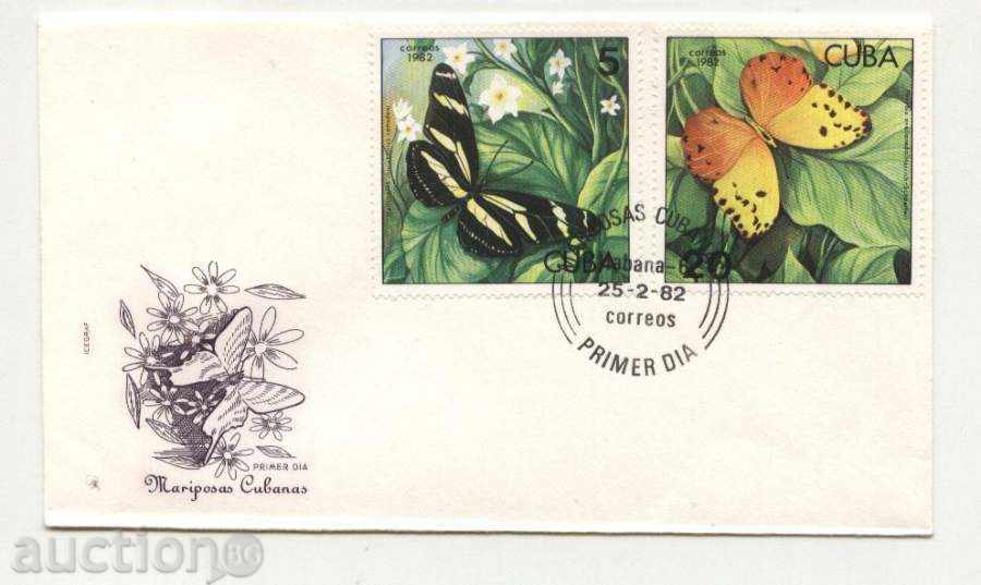 Ancient Envelopes / FDC / Butterfly Fauna 1982 from Cuba