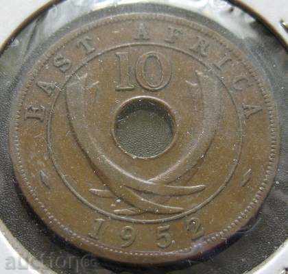 Africa de Est 10 cenți 1952.