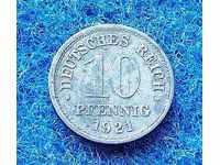 10 RAYHPFENINGA-Germania-1921g.-zinc-EF-UNC