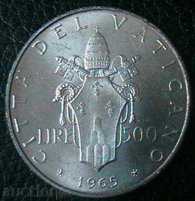 500 лири 1965, Ватикан