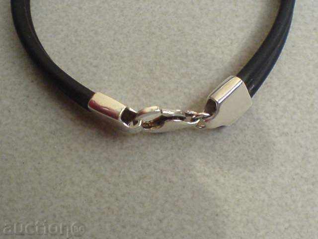 Silver bracelet with silicone - 5 Silver bracelet with silicone - 5