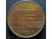OLANDA - 5 guldeni 1989.