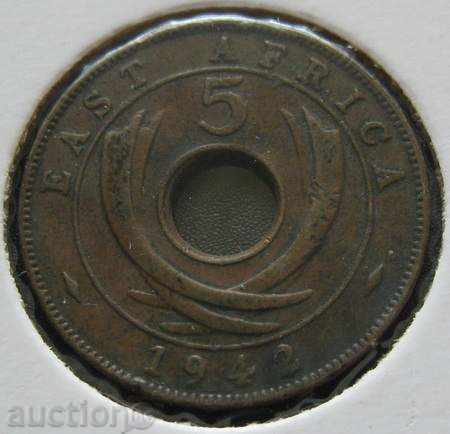 EASTERN AFRICA - 5 cents 1942