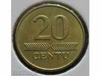 ЛИТВА - 20 центу 1999г.