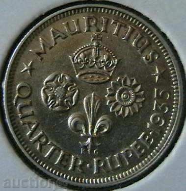 1/4 rupiah 1935, Mauritius