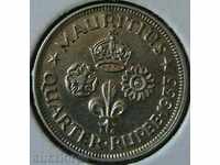 1/4 rupiah 1935, Mauritius