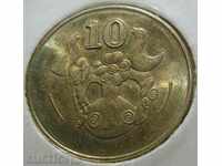 CYPRUS 10 cents 2004