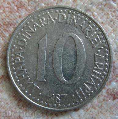 YUGOSLAVIA-10 dinara-1987