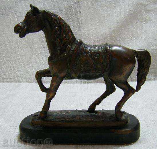 Ancient Metal Figure Horse 19th Century Bronze Zinc Europe